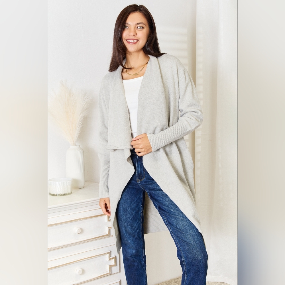 SALE! SALE! Elegant Light Gray Women's Cardigan Sweater